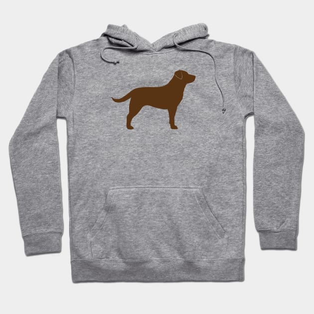 Chocolate Labrador Retriever Silhouette Hoodie by Coffee Squirrel